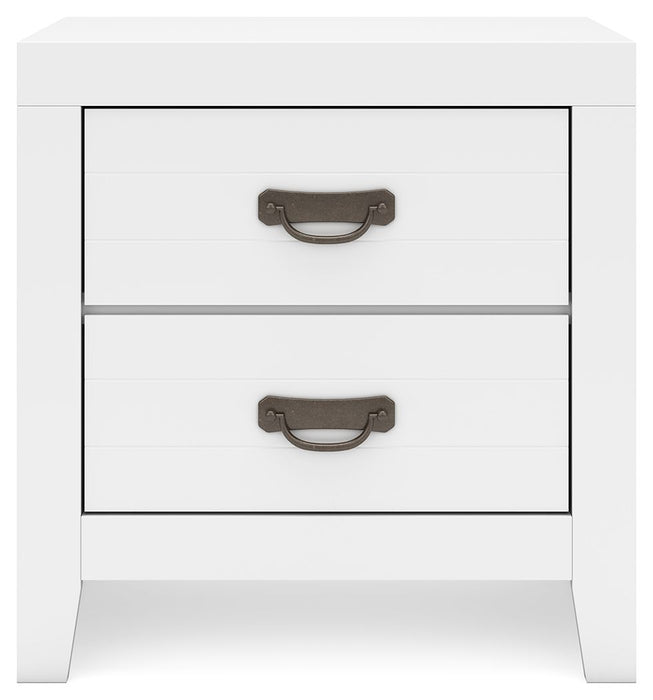 Binterglen - White - Two Drawer Night Stand