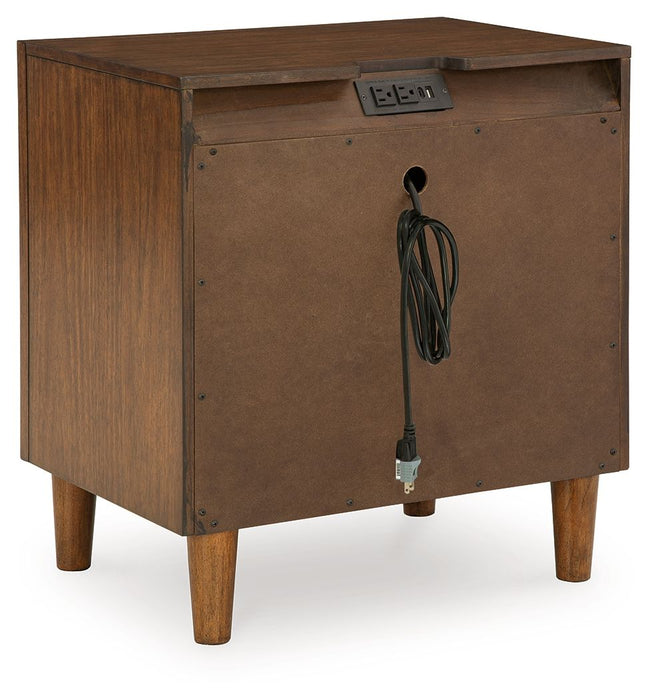 Lyncott - Brown - Two Drawer Night Stand