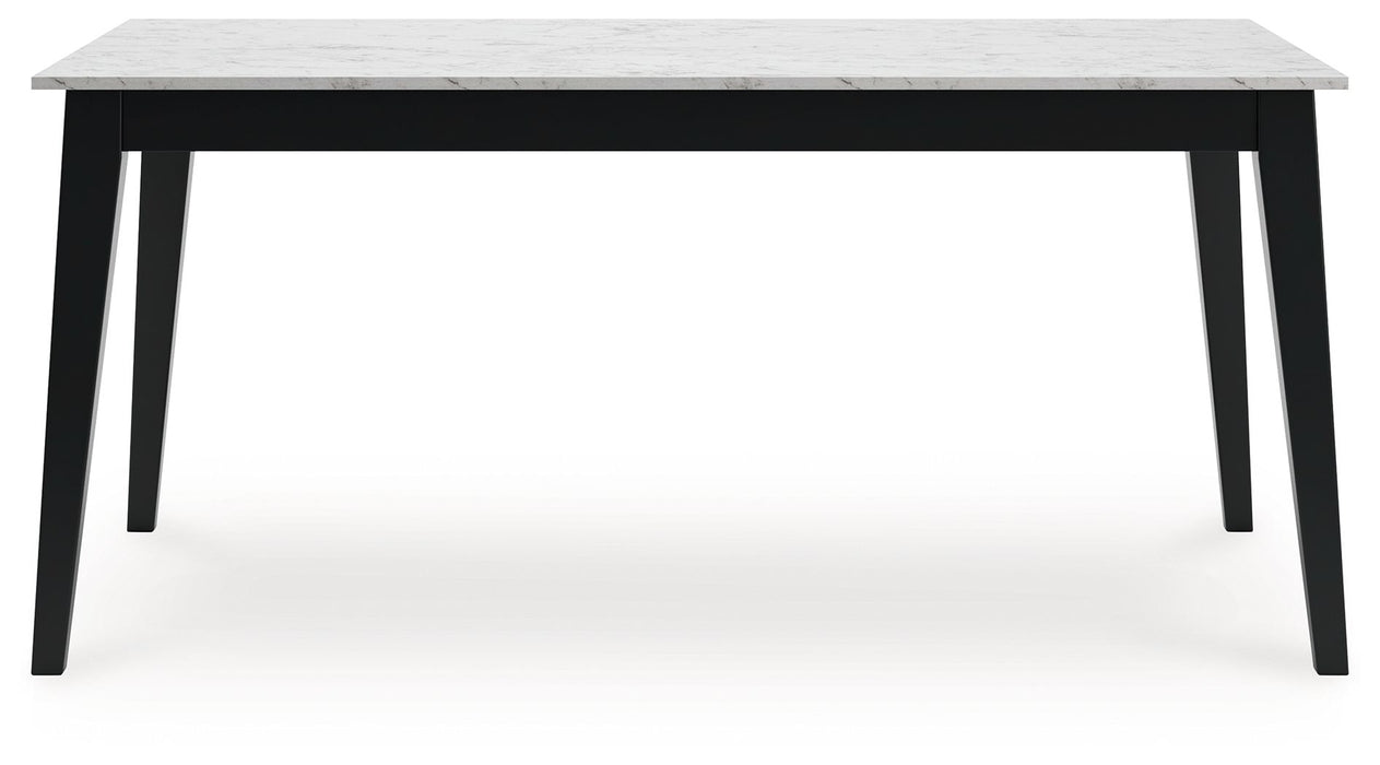 Jettaya - Black / White - Rectangular Dining Room Table