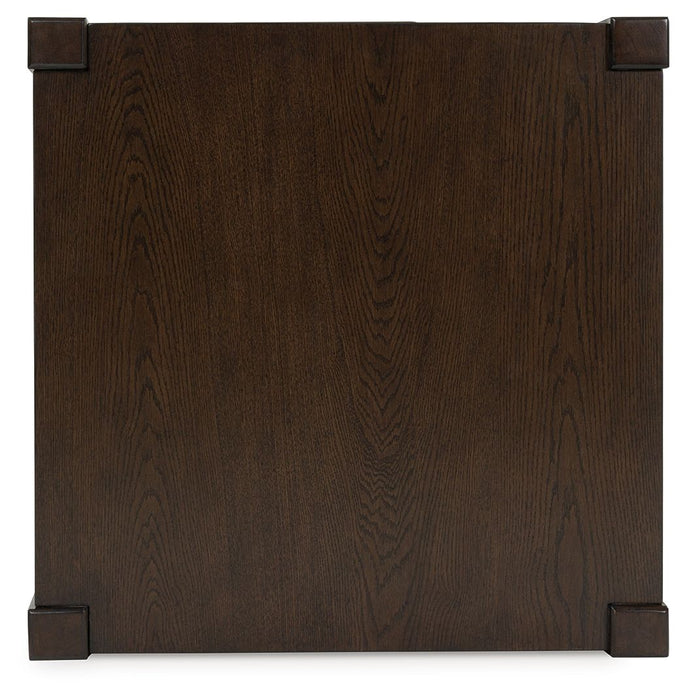 Breckington - Dark Brown - Square End Table