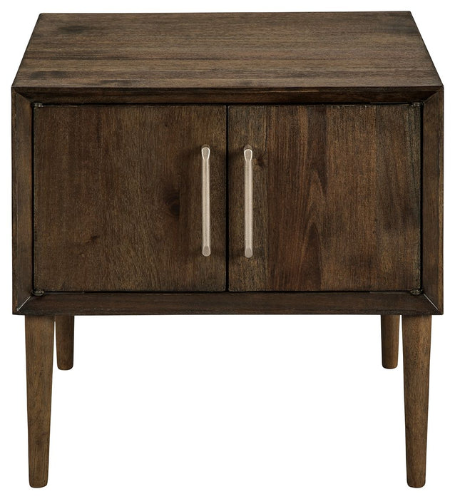 Kisper - Dark Brown - Square End Table