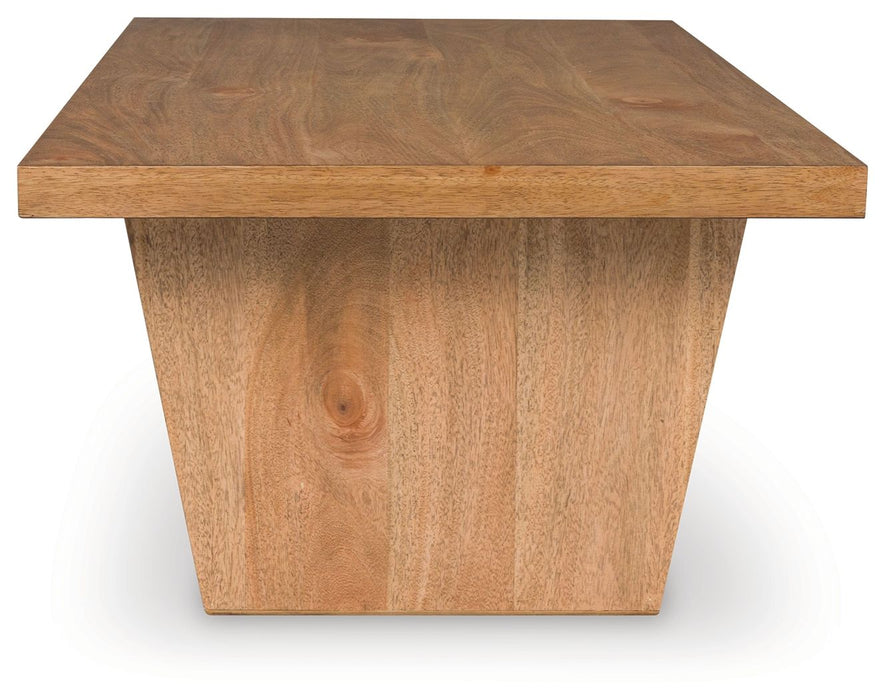 Kristiland - Light Brown - Rectangular Cocktail Table