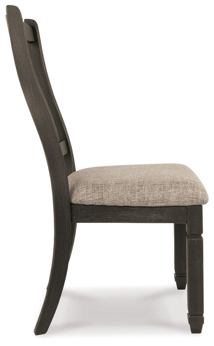 Tyler - Black / Grayish Brown - Dining Uph Side Chair (Set of 2) - Slatback