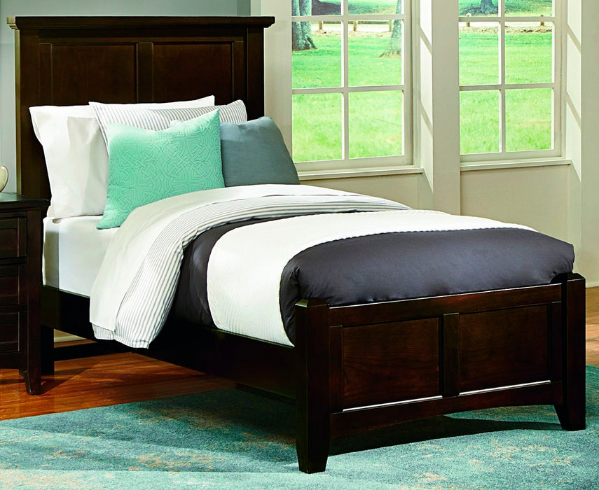 Bonanza - Twin Mansion Bed With Storage Footboard - Merlot