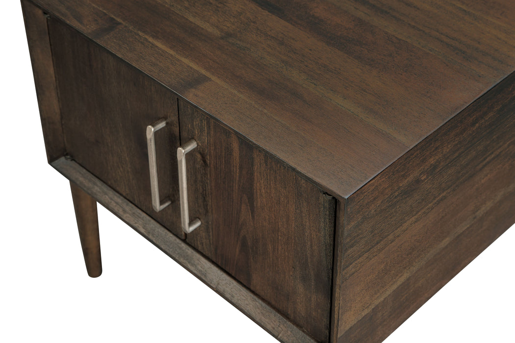 Kisper - Dark Brown - Square End Table