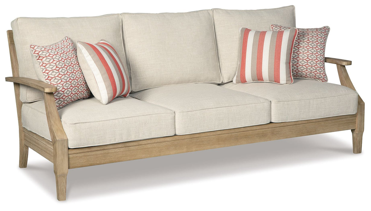 Clare - Beige - Sofa With Cushion