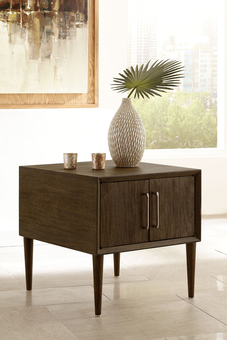 Kisper - Dark Brown - Square End Table