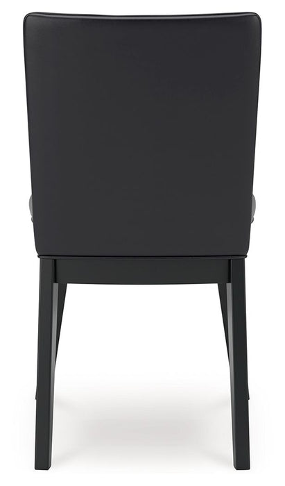 Jettaya - Black - Dining Upholstered Side Chair (Set of 2)