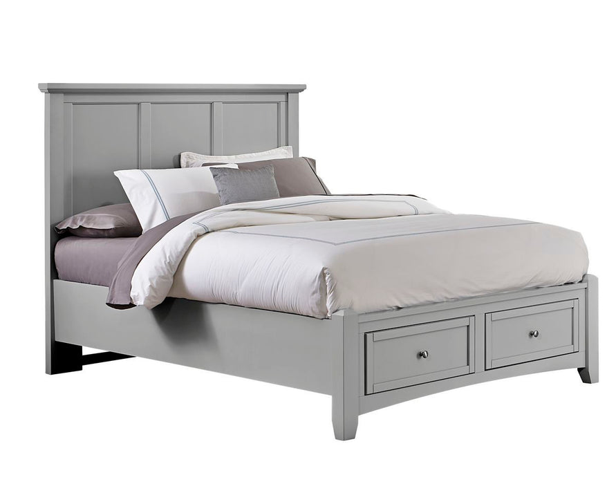 Bonanza - Full Mansion Bed With Storage Footboard - Gray