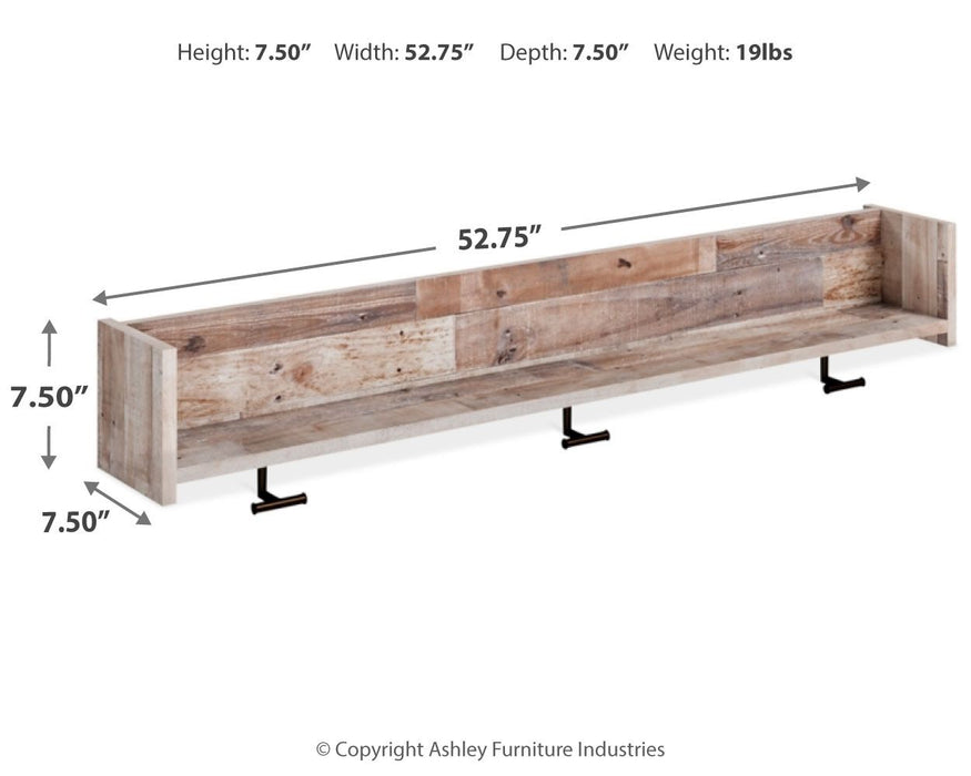 Neilsville - Whitewash - Bench With Coat Rack